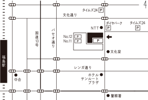 オプティカルヤブウチ　地図